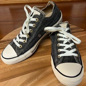 Converse Chuck Taylor All Star Ox sneakers black/grey/gold woven Women’s Size 9